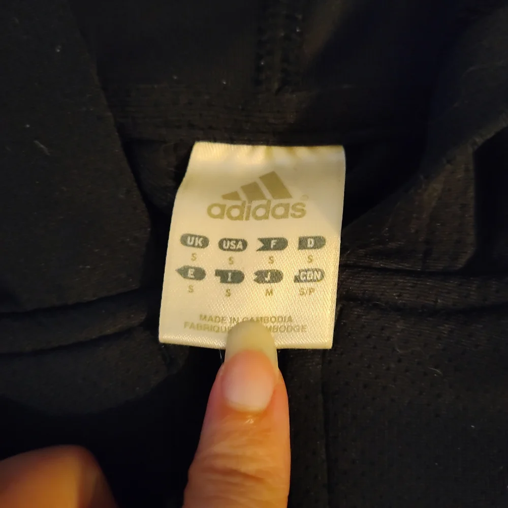 Adidas Black Zip-Up Hoodie With Shoulder Cutouts